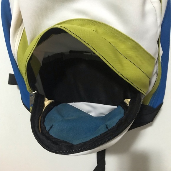 Retro Jansport White Blue Teal Medium Backpack main image 6